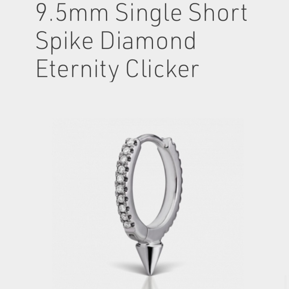 Maria Tash single Diamond white gold earring